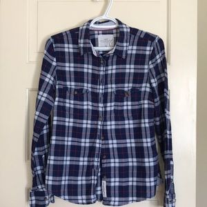 H&M blue flannel shirt